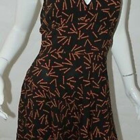 Viva Vena Halter Dress Matchsticks Mid-Calf Size 6 - Picture 7 of 8